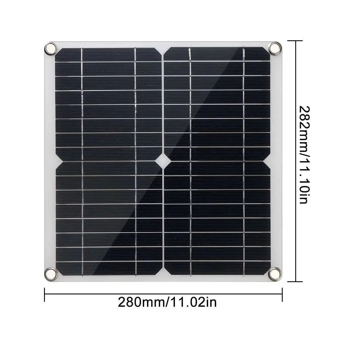 Controlador flexível portátil do módulo do sistema fotovoltaico, painel solar, 12V, 5V, placa para carregar a bateria, acampamento