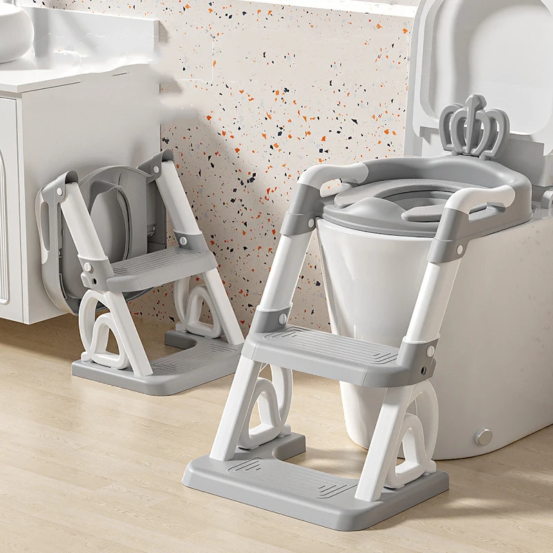 2024 Crown Design Anti-Rutsch-Toilettenleiter für Kinder, Toilettenassistent für Kinder