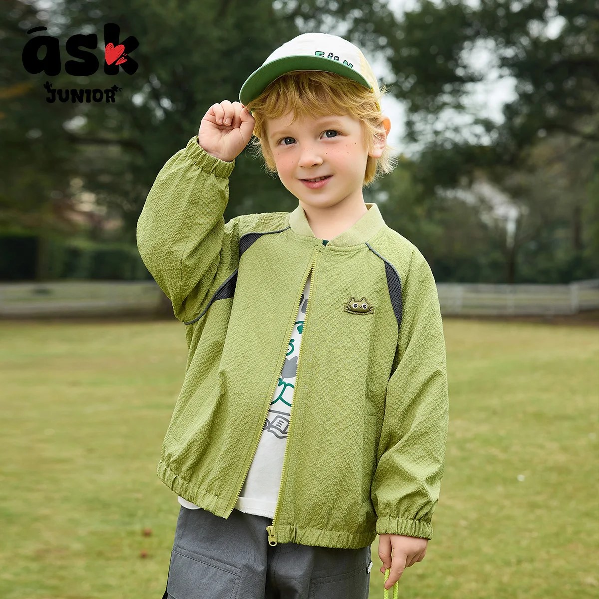 

Ask Junior Baby Children Autumn Boys Texture Baseball Jersey Shoulder Long Sleeve Cute Puppy Design Coat