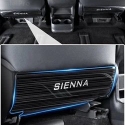 2Pcs For Toyota Sienna 2021 2022 Car BackSeat Anti-Kick Pad Protector Pad Metal Rear Seat Protector Covers Interior Accessories