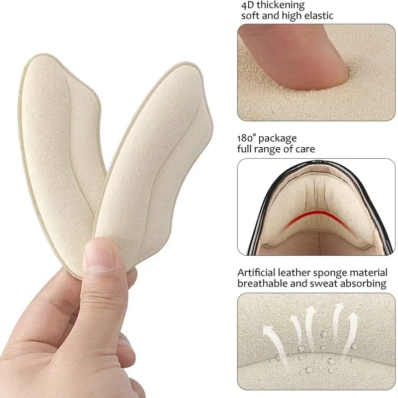 1 Paar Absatzpolster für High Heels, zur Größenanpassung, selbstklebend, Innenpolster, Griffigkeit, Schutz, Schmerzlinderung, Fußpflege, Schuh-Einlage, Polster – Detail 5