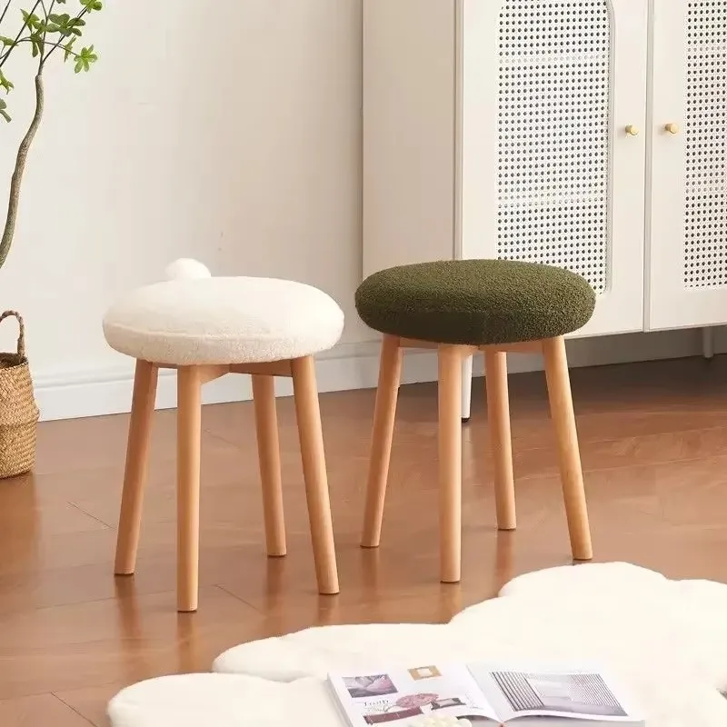 

Design Minimalist Dining Stools Space Saving Aesthetic American Small Dining Stool Lightweight Kitchen Mueble Madera Furniture