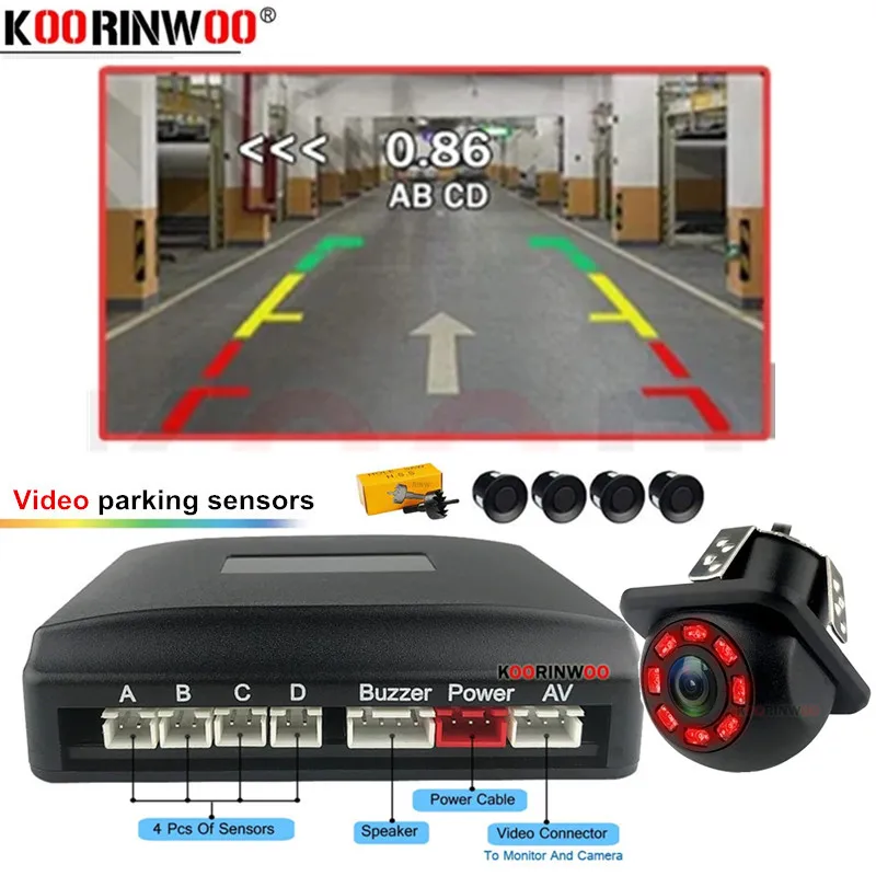 

Car Parking Sensors Kit Smart Alarm System Radar Detection Device Automotive Reverse Camera Electronics Accessories Parktronic