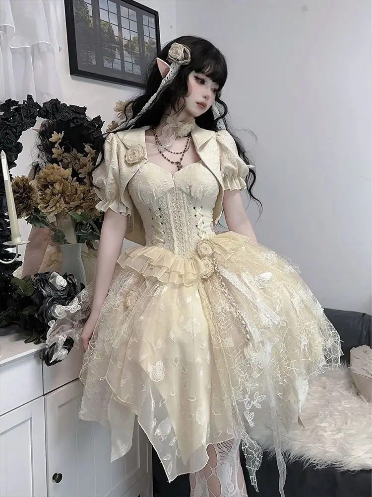 

Japan Design Gothic Lolita Dark JSK Skirt Suit 2026 New