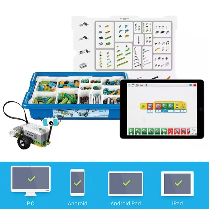 Nieuwe Technische Wedo 2.0 Robotica Bouw Kernset Bouwstenen Compatibel Met 45300 Educatieve Diy Speelgoed Geschenken