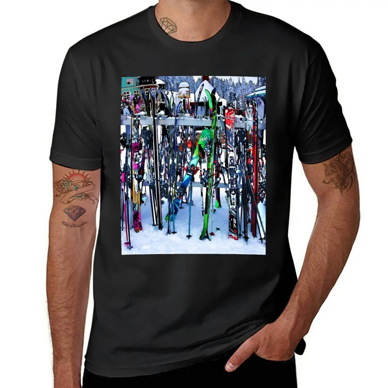 

Ski Party - Skis and Poles T-Shirt plus sizes vintage clothes cute clothes mens clothes