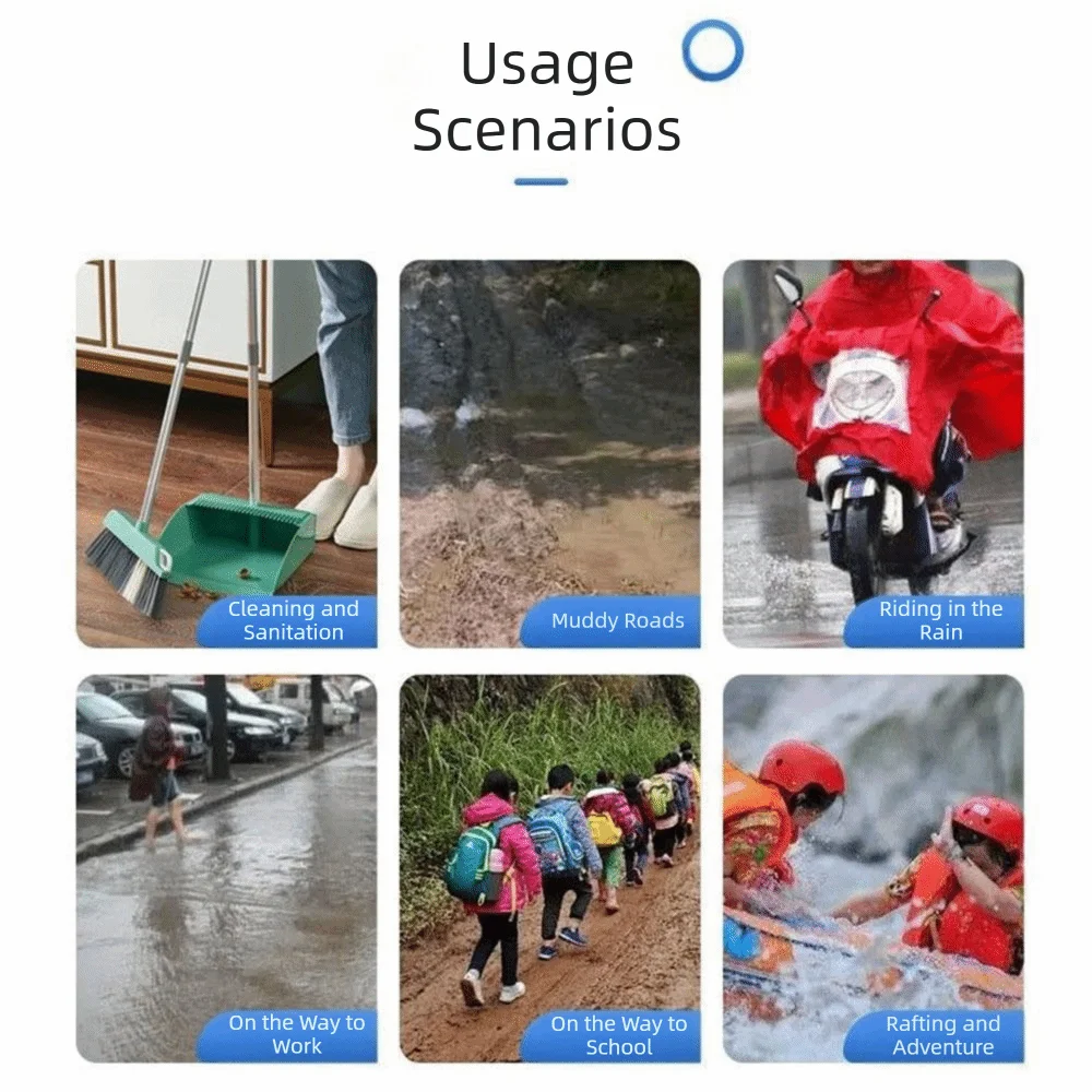 

10Pcs Disposable Rain Shoe Cover Transparent Rain Proof Shoe Covers Thickened Non-Slip Isolation Foot Cover Rainy Days