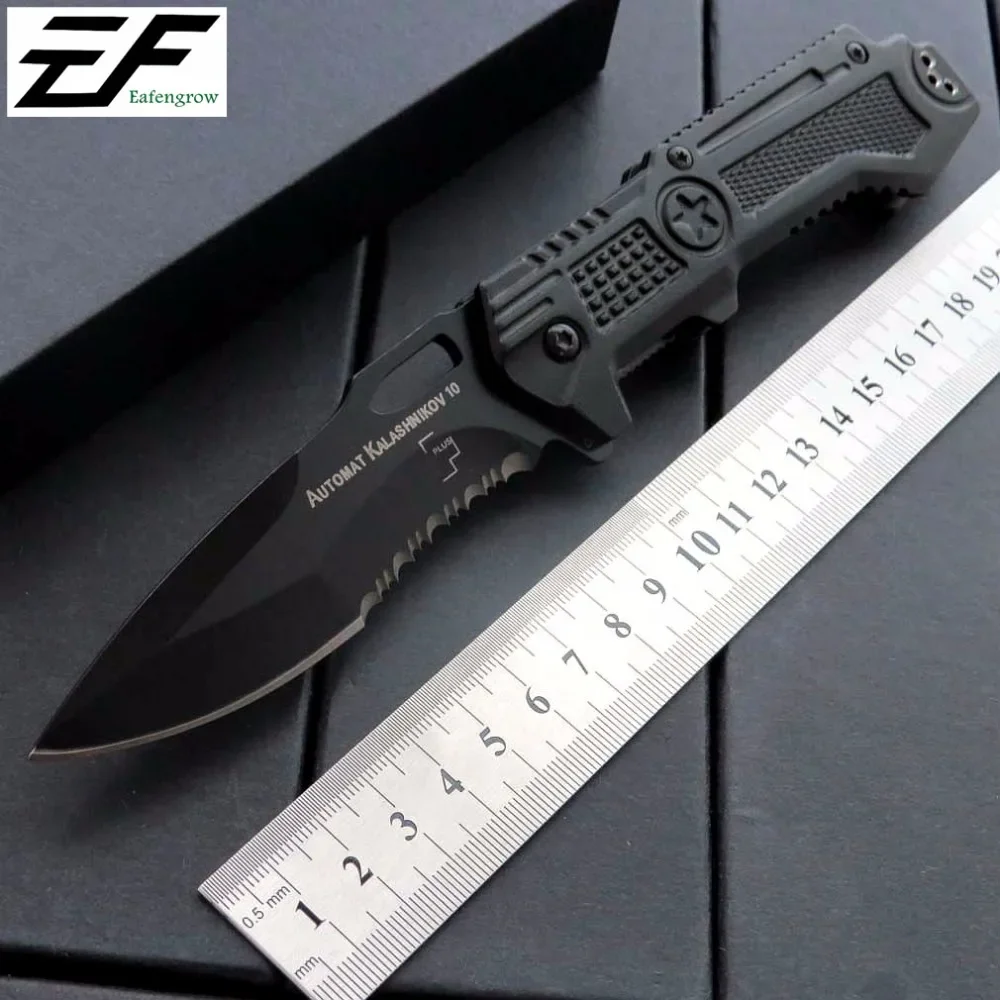 

Eafengrow DA1 Folding knives 440 Blade Alumin Alloy Handle best mini gift OEM Survival Camping Pocket Tactical Diving tool knife