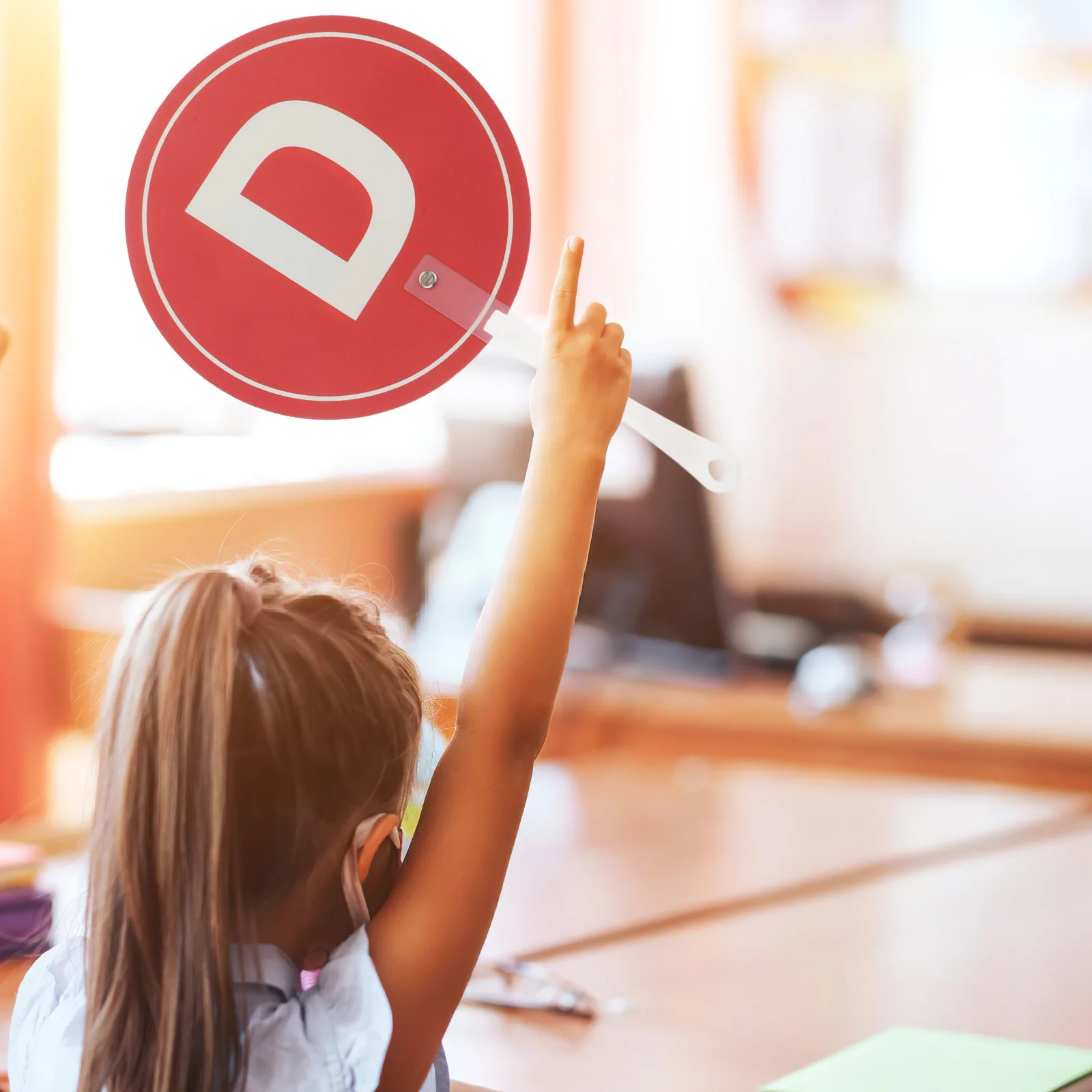 

2Pcs Elementary English Teaching Aids Alphabet Answer Paddles Handheld Voting Boards for Classroom Interactive Learning Small