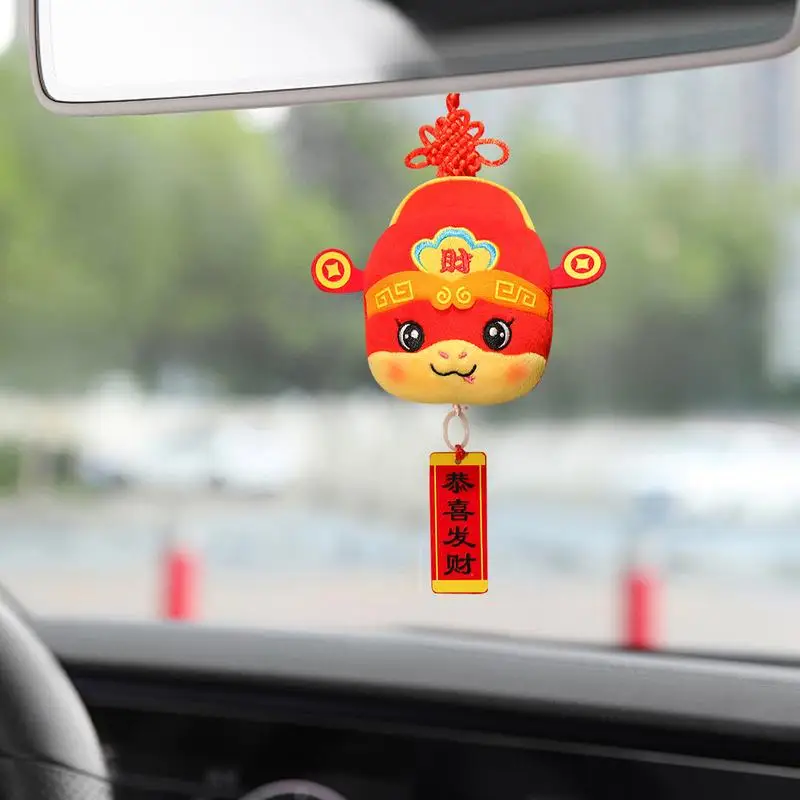 Lunar New Year Snake 4-Inch Chinese New Year Doll Plush Decorative Lunar Year Stuffed Animals Car Ornaments God Of Wealth Snake