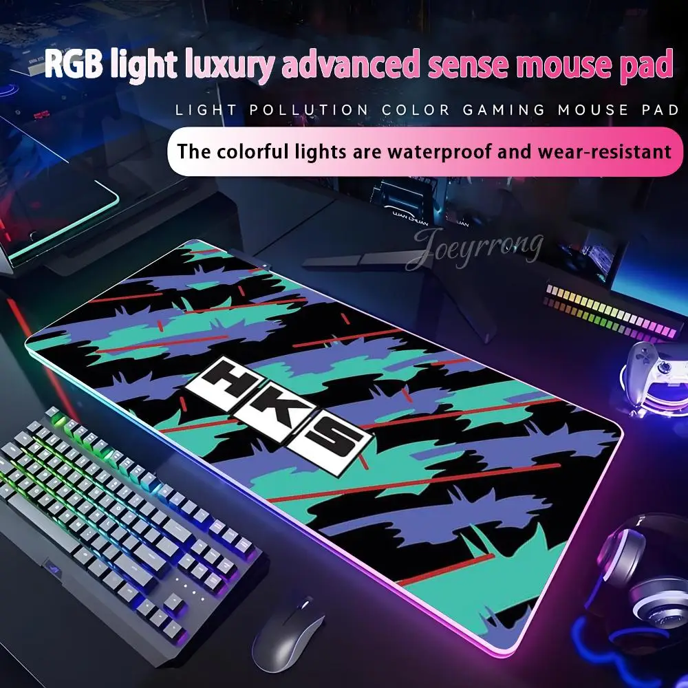 

Коврик для мыши HKS для FPS eSports RGB, расширенная игровая клавиатура, светодиодные коврики, большие 1000x500 мм XXL Gamer