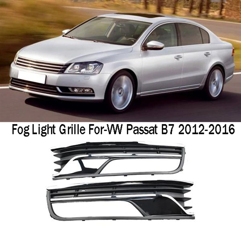 

Car Front Bumper Fog Light Grille Cover Fog Light Cover Trim For Passat B7 2012-2016 3AD853665 3AD853666