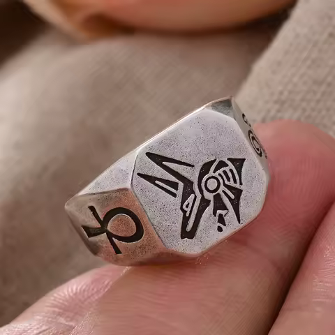 New Style Retro Eye Of The Egyptian Gods Horus Thai Silver Men Ring Jewelry Party Gifts No Fade Wholesale