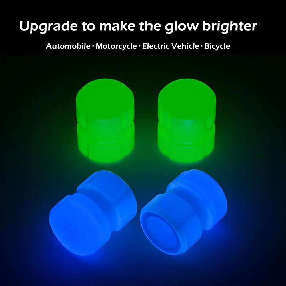 4pcs/set Luminous Car Wheel Tire ValveCaps Stem Case Covers ForAudi Sline A1 A4 A5 A6 A7 A8 Q3 Q5 Q7 TT Accessories