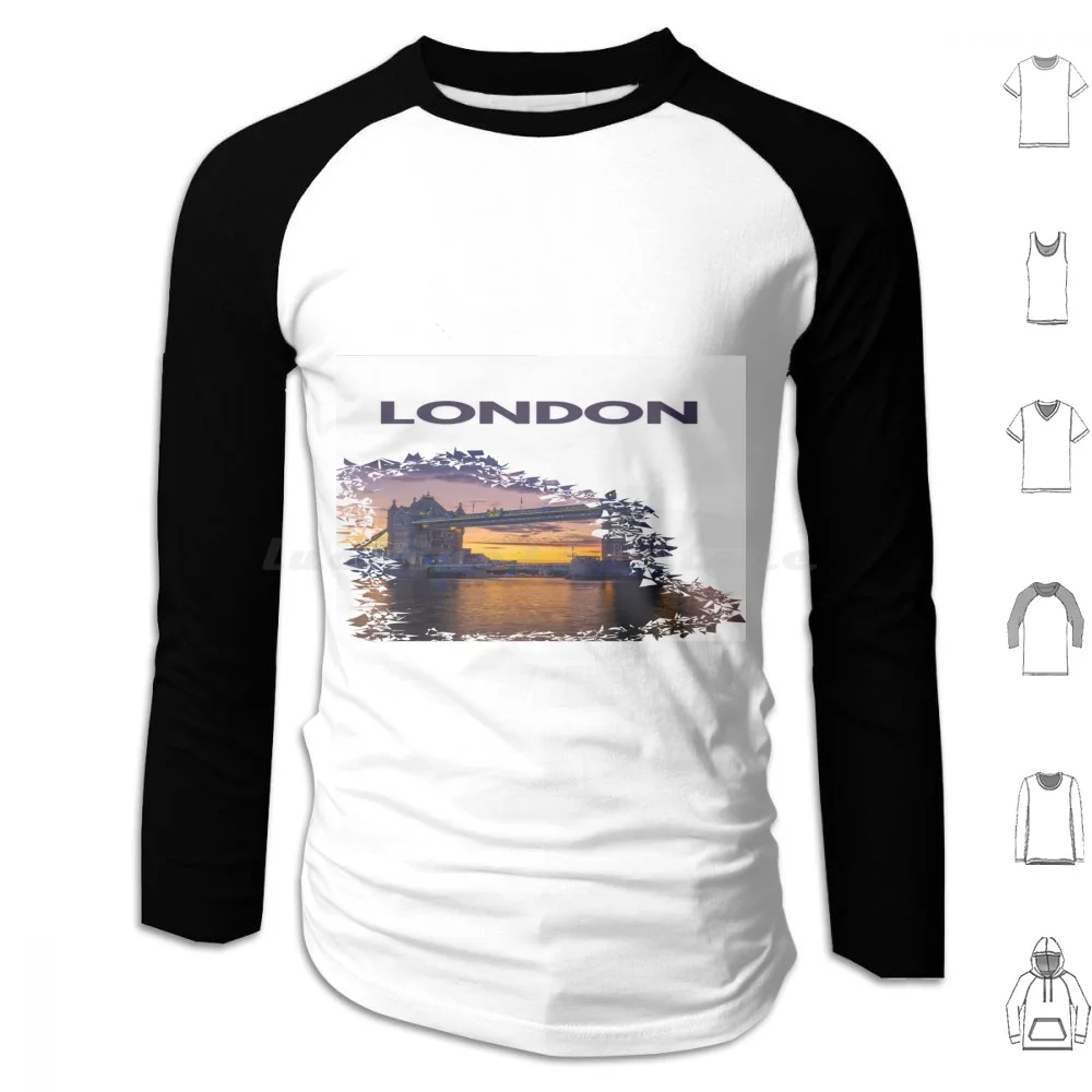 Sweat à capuche en coton à manches longues, pont de londres emblématique, Bridginghistory Southwark Bridge River Thames, photographies de vue fascinantes