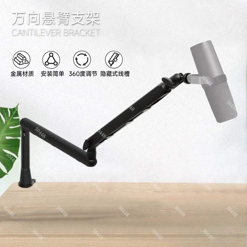 Microphone Boom Arm Desktop Stand for Live Streaming Karaoke Anti-Shake Adjustable Foldable Aluminum Mount for Phone and Tablet