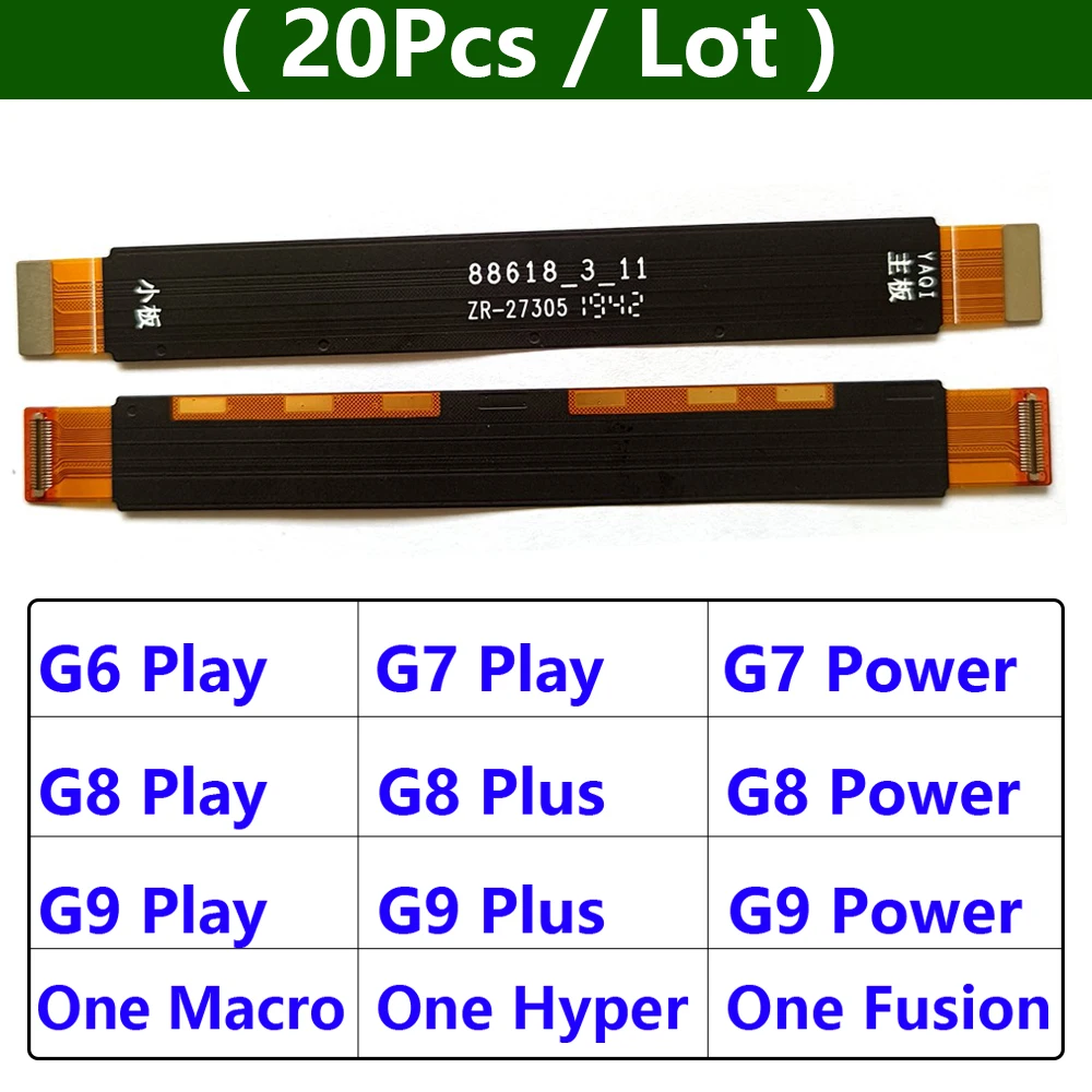 

20 шт., гибкий кабель материнской платы материнской платы для Moto G6 G7 G9 G8 Power Play Plus One Hyper Macro Fusion Plus