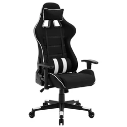 In Hoogte Verstelbare Ergonomische Kantoorgaming Stoel Computerfauteuil Met Hoofdsteun Lumbale Kussen Kantelfunctie Rugleuning