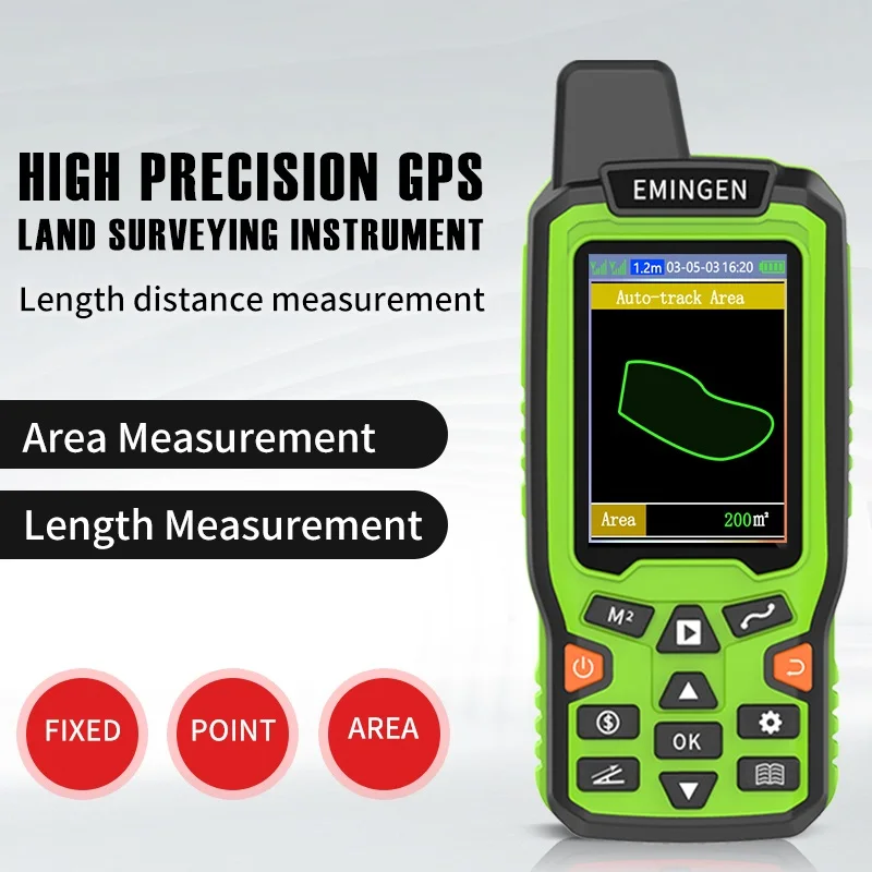 Heipoe EM90 HIGH PREGISION Handheld GPS Land surveying instruments Multi functional acre meter with LCD