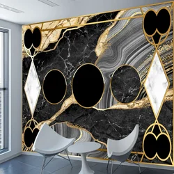 Self Adhesive Easy to Apply Photo Wallpaper Contact Wall Art Papers Home Decor for Living Room Marble Geometric Renovation Mural
