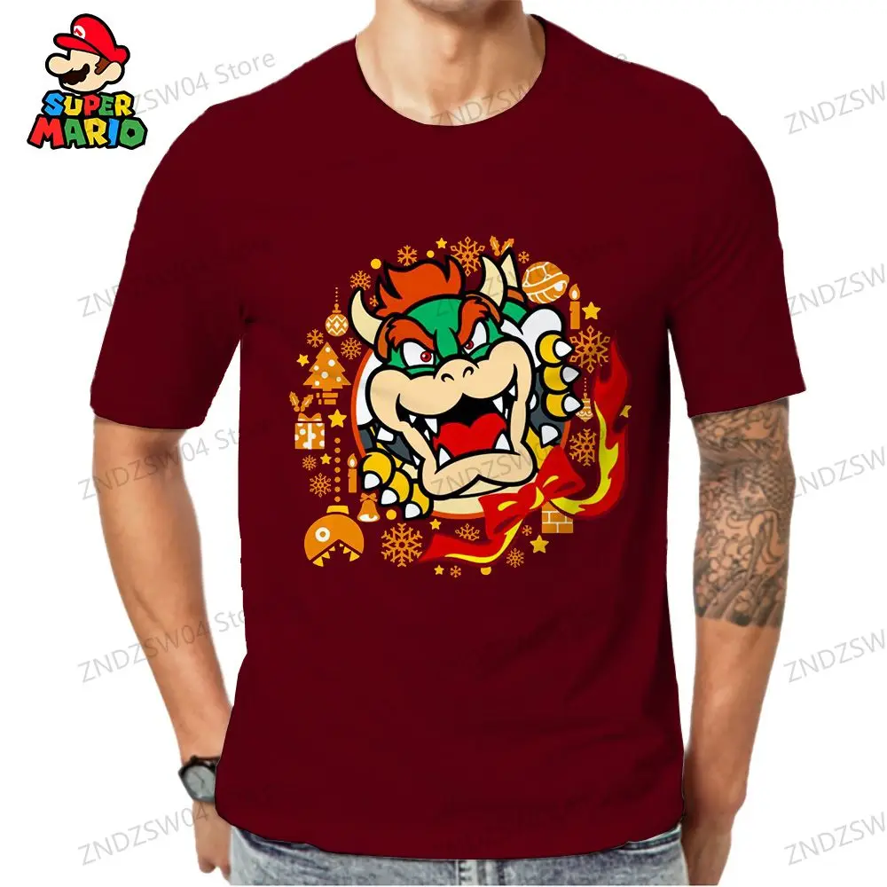 

Super Mario 110-6XL 2024 Men's T-shirt Streetwear Parent-child Wear Oversize Tops Quick Dry Summer Short Sleeve T-shirts Y2k