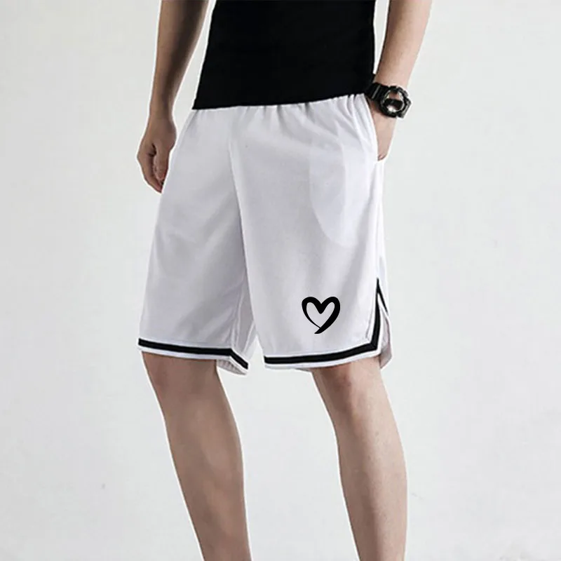 Fashionable summer men's sports shorts, casual cropped pants, loose basketball jacket pants, thin pants