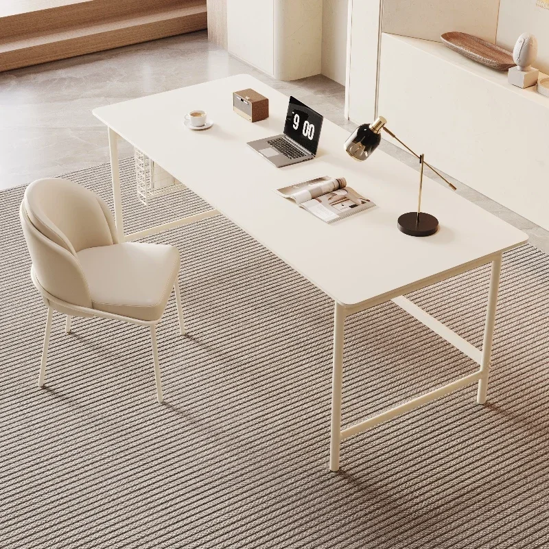 Slate desk household light luxury modern cream wind study office simple small apartment board desktop computer desk