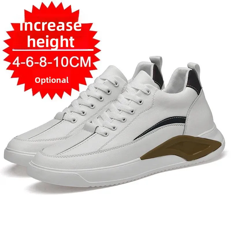 Style Invisible Height-increasing Men's Shoes 10cm Elevator Shoes Trendy Hidden Heel with 8cm Casual Board Shoes