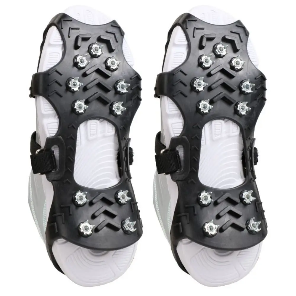 

11 Studs Ice Snow Traction Cleats Non-slip Stretch Rubber Crampons Wear-resistant Winter Walking Boots Cleats Winter Walking