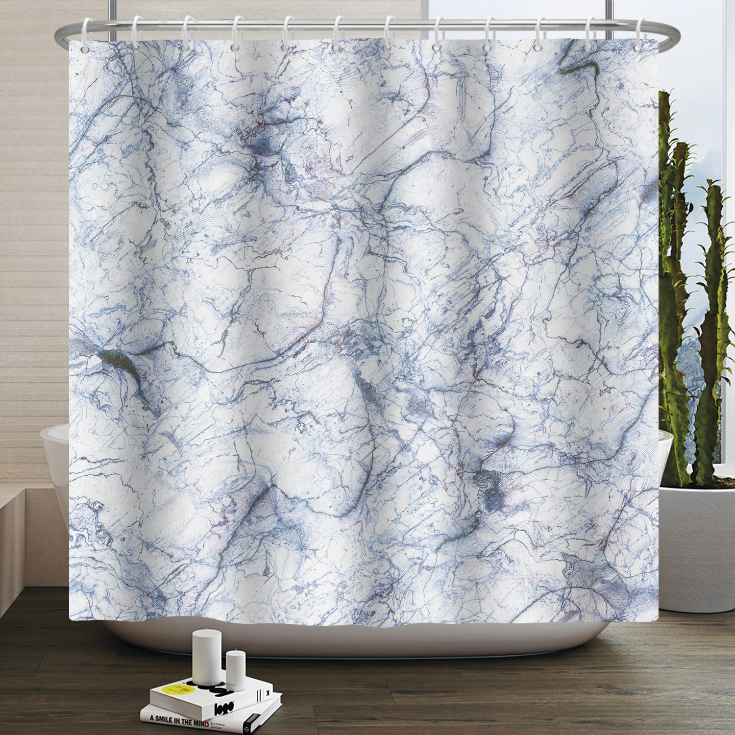 Marble Bathroom Curtain Abstract Modern Luxury Shower Curtain Waterproof Fabric Shower Curtain Bath Curtains With Hooks180x200