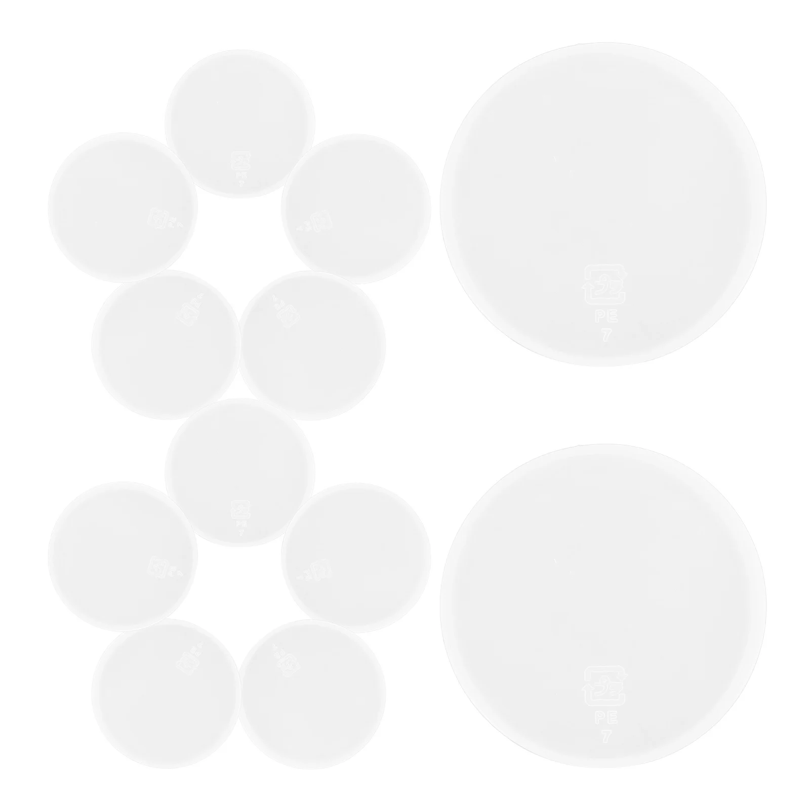 

50Pcs Reusable Plastic Yogurt Jar Lids 2.36 Inch Fit Glass Containers Leakproof with Straw Hole Round Edge Kitchen Storage Jar