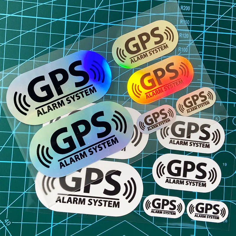 GPS ALARM SYSTEM Motorcycle Stickers for Motorbike Fuel Tank Front Fairing Car Window Bumper Sunscreen Vinyl Decals Decoration