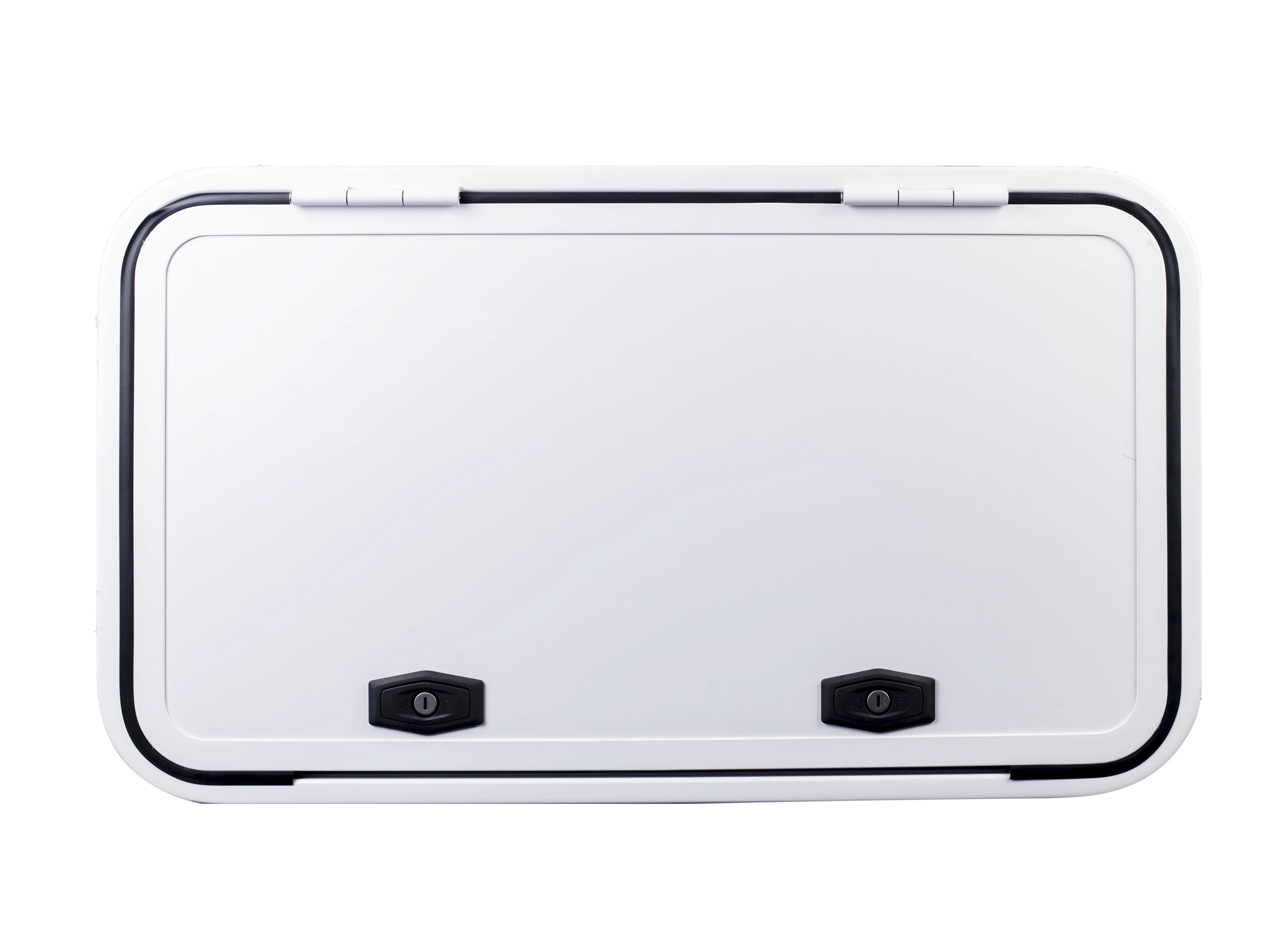 جزء تخييم من مصنع القوة، باب أمتعة قافلة RV أبيض قابل للقفل #2