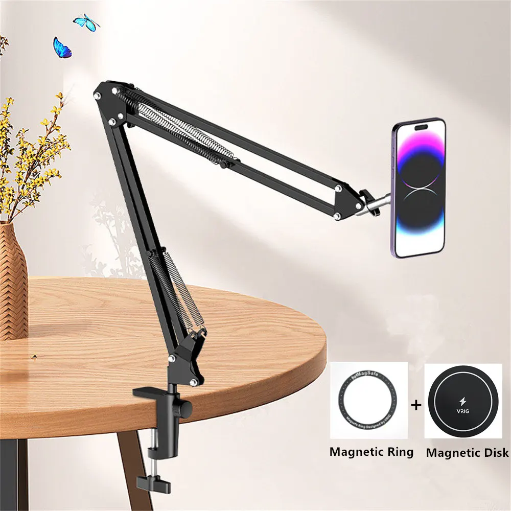 Gorące napowietrzne magnetyczne magiczne ramię z magnetyczny uchwyt do telefonu dla Magsafe uchwyt do telefonu stojak na selfie transmisje na żywo zdalna praca