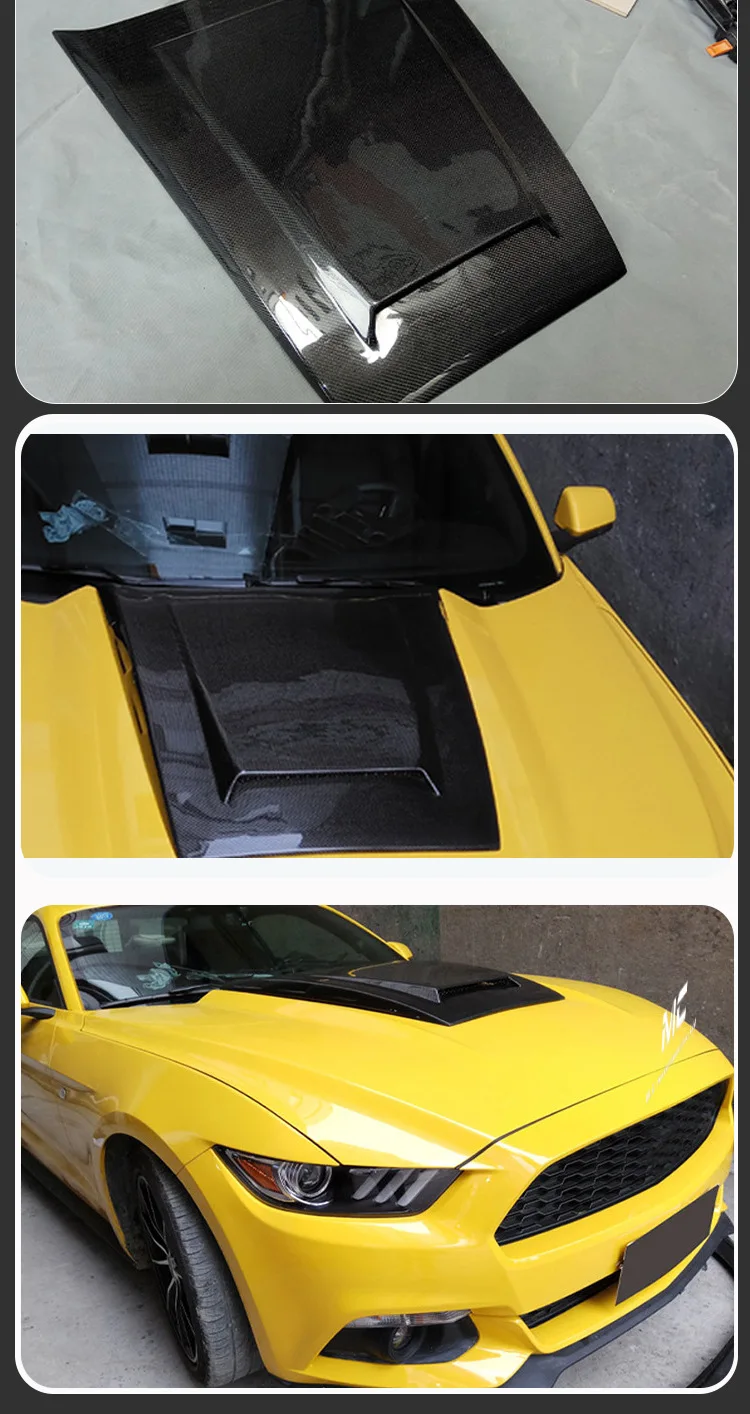 

For 2015-2017 Ford, Mustang, Carbon Fiber Small Hood, Small Hood, Small Engine Cover Car Accessories
