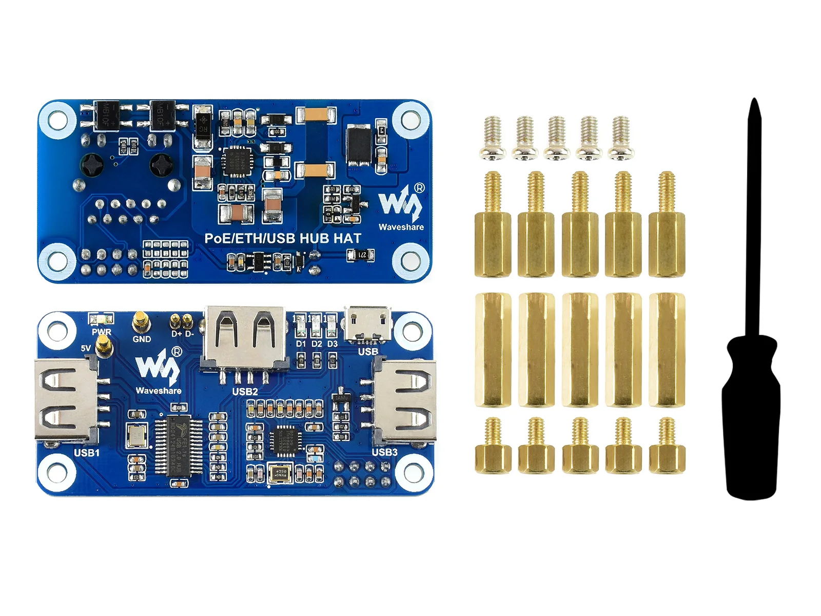 Imagem -06 - Poe Ethernet Hub Usb Suporte para Raspberry pi Zero 1x Rj45 3x Portas Usb 2.0 802.3af Compatível com Raspberry pi Zero 2w Zero wh