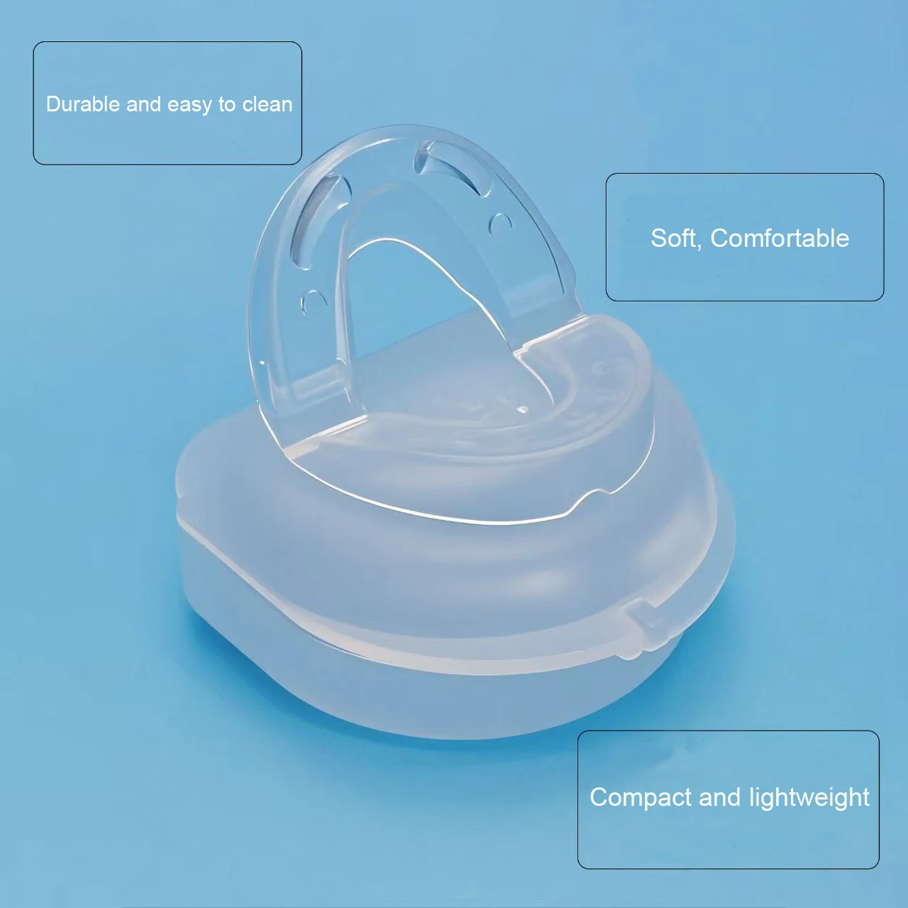 White Anti snoring Stop Grinding Mouthpiece anti snore mouth guard Custom Molding & Adjustable adjustment with storage case