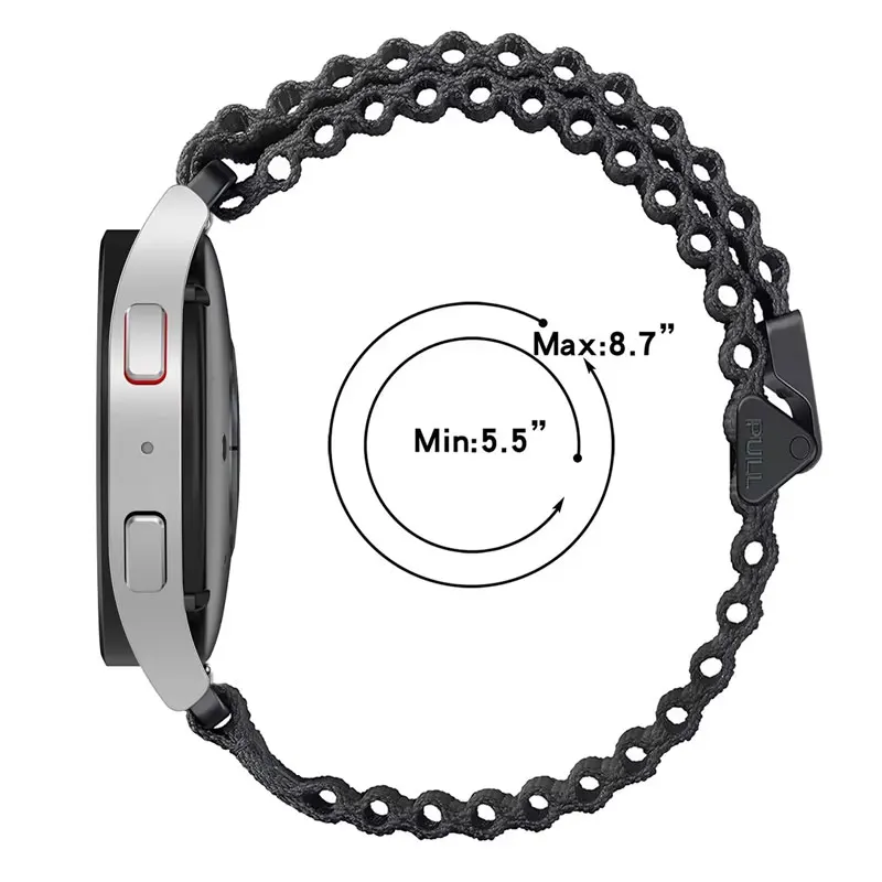 Correa de 20 a 22mm para Huawei GT5pro 46mm CMF Watch Pro Redmi 5 pulsera de nailon activa para Samsung Watch 7 6 40 44mm correa MoonSwatch