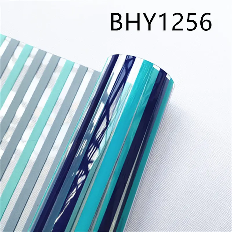 20*33CM A4 line pattern print transparent jelly sheet UV print PVC bow bag fabric