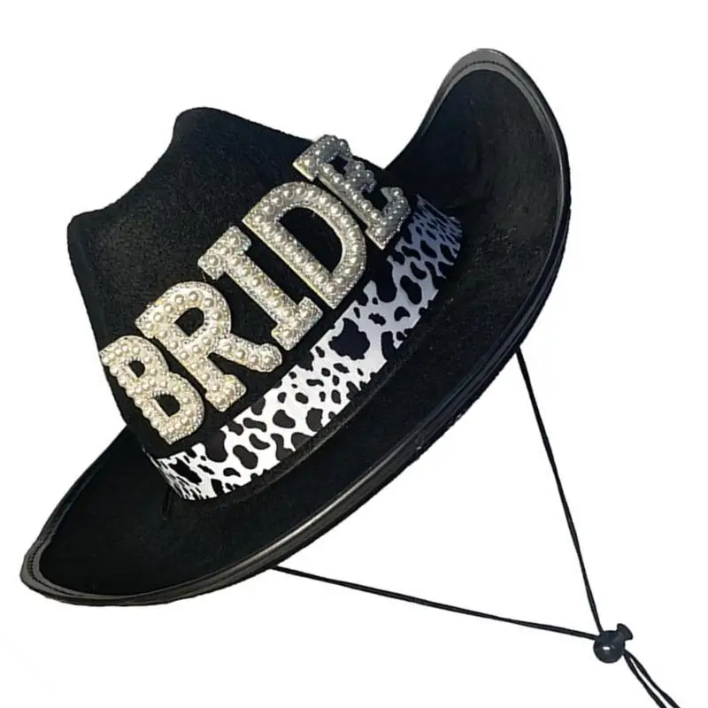 39BD Handmade Bride Hat Encrusted Rhinestones Pearls for Wedding Bride Costume