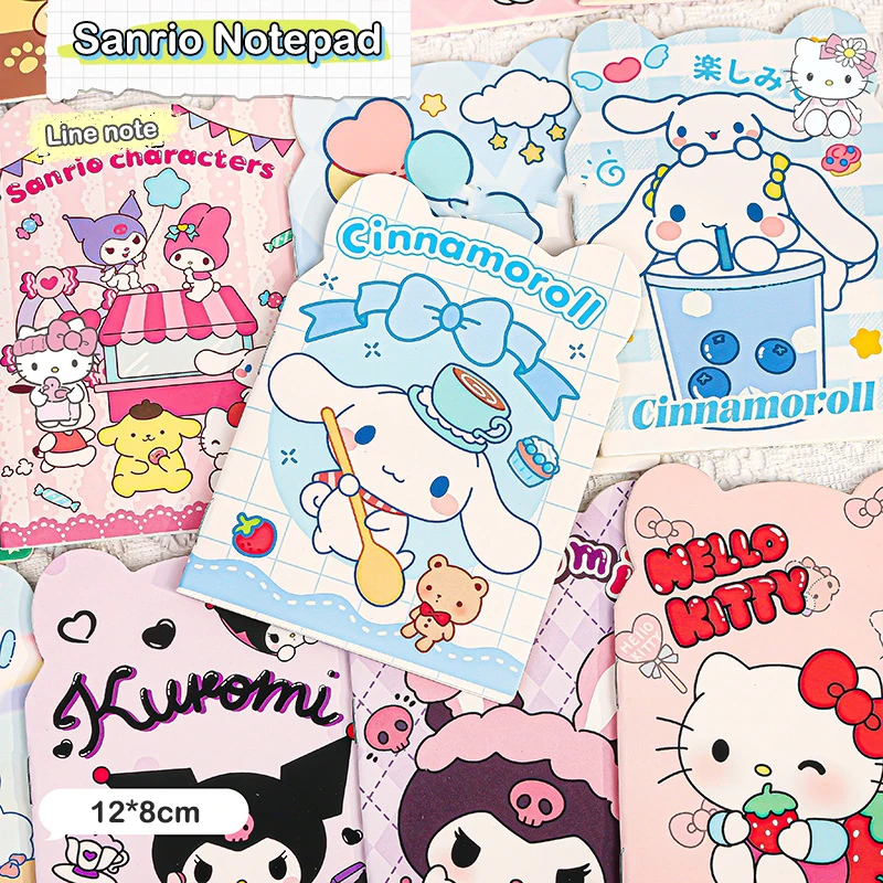 Kawaii saniris notebook Hello Kitty Cinnamonroll Kuromi My Melody Anime notepad Cute Cartoon Weekly Planner Student Awards