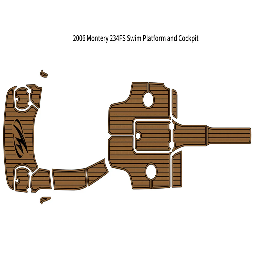 

Качественный коврик для плавания 2006 Monterey 234FS с платформой для кабины, лодки, напольный коврик из пеноматериала EVA и тикового дерева