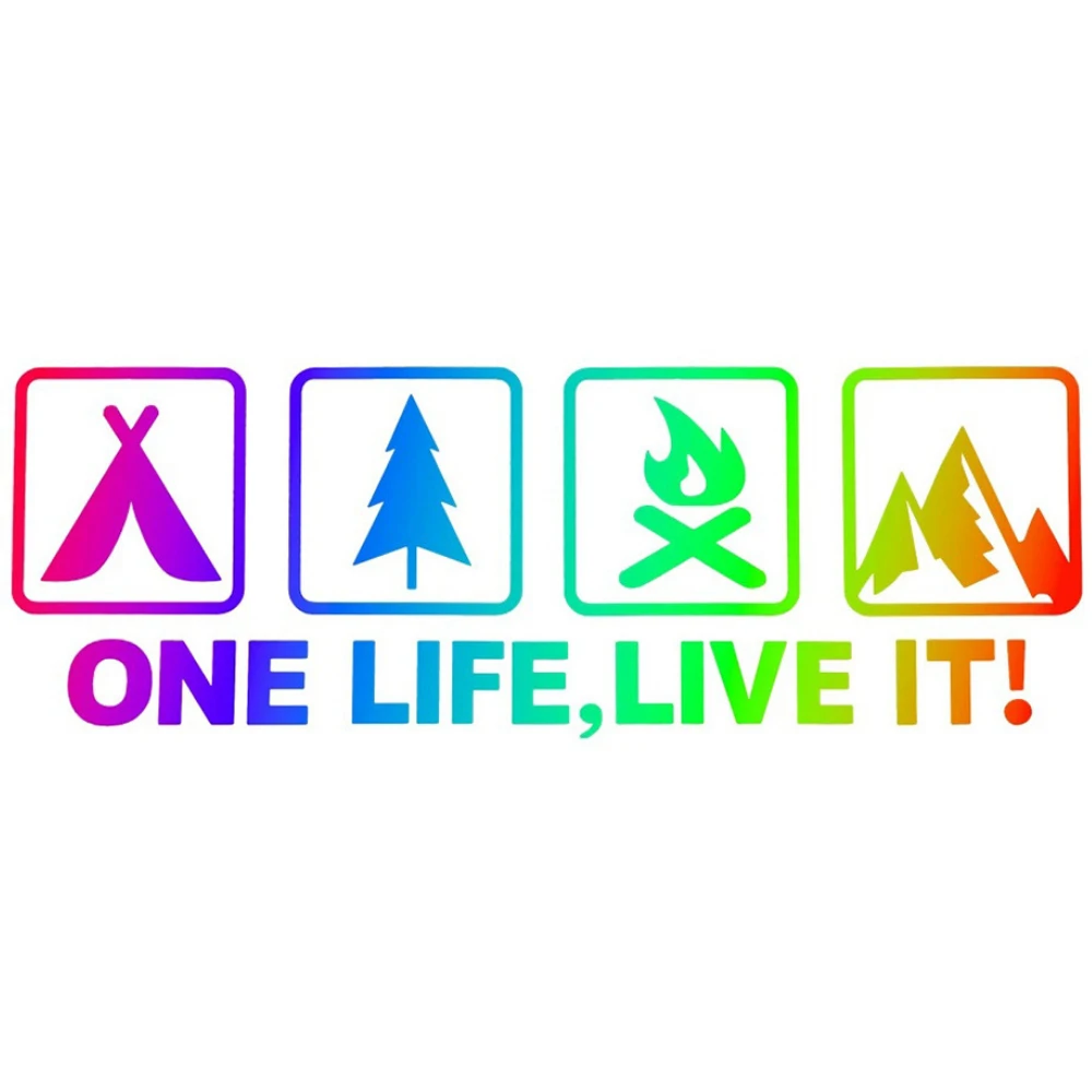 

1 шт. 30x10 см автомобильная наклейка одна жизнь Live It кемпинг любитель на открытом воздухе автомобильная наклейка для автомобиля авто лобовое стекло декоративные аксессуары