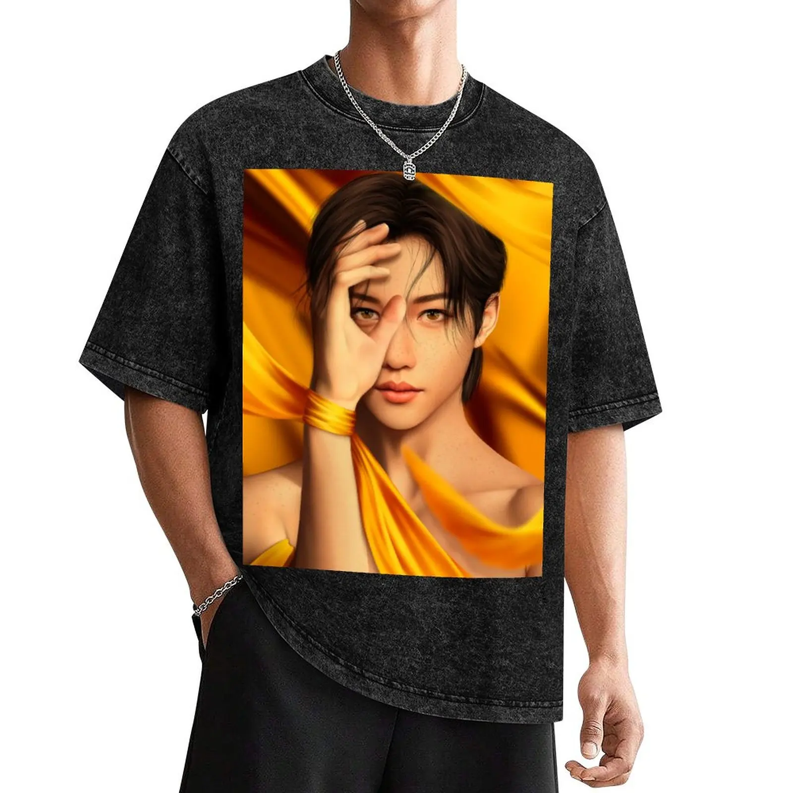 

Lee Felix T-Shirt summer top Anime t-shirt mens cotton t shirts