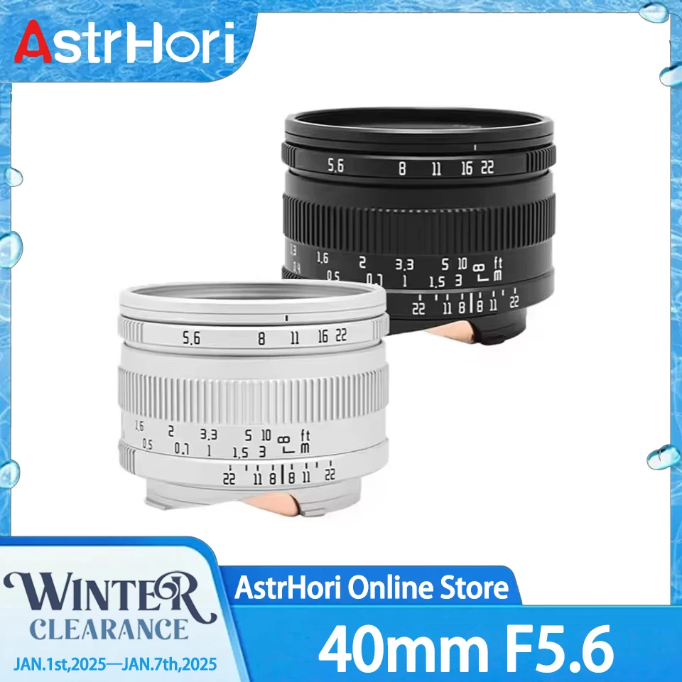 AstrHori M 40mm F5.6 Medium/Full Frame Street Sweeping Photography Manual Focus Lens for Leica M3 M5 M10R