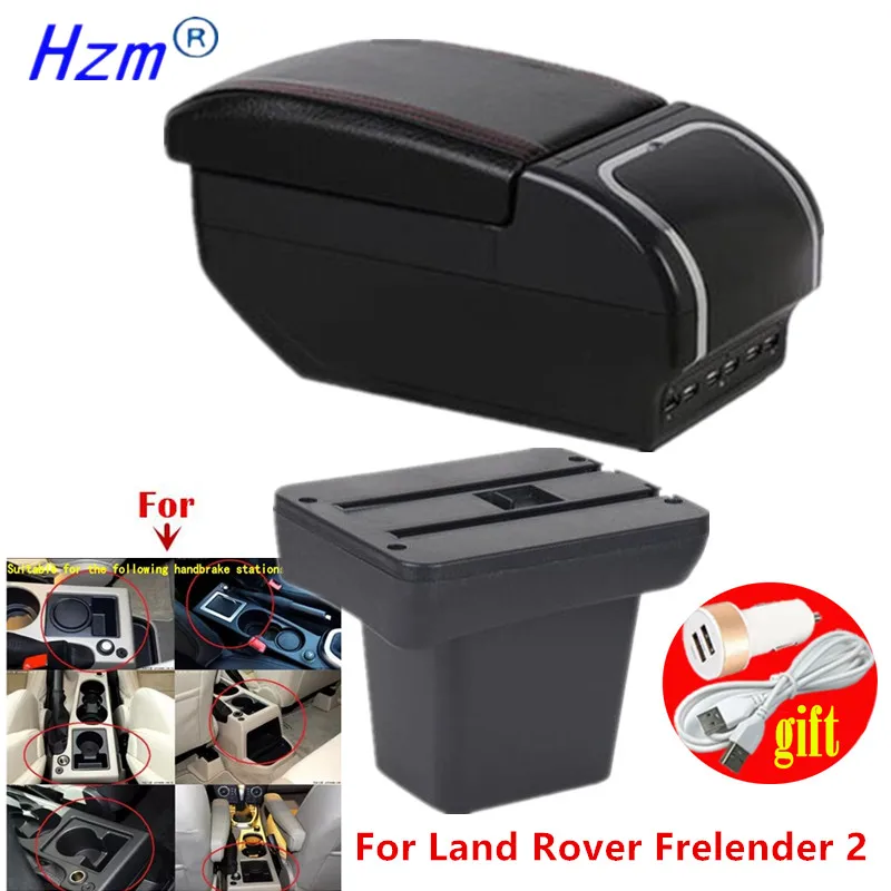 Für Land Rover Frelender 2 Freelander 2 Armlehnenbox, doppelschichtige Aufbewahrungsbox, Getränkehalter, spezielles Nachrüst-Autozubehör