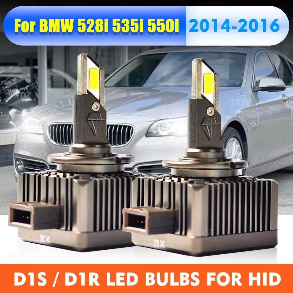 

D1S D1R Headlight Bulbs 22000LM 6000K Car Lights LED Plug&Play HID Conversion Kit For 2014-2016 BMW 5 Series 528i 535i 550i