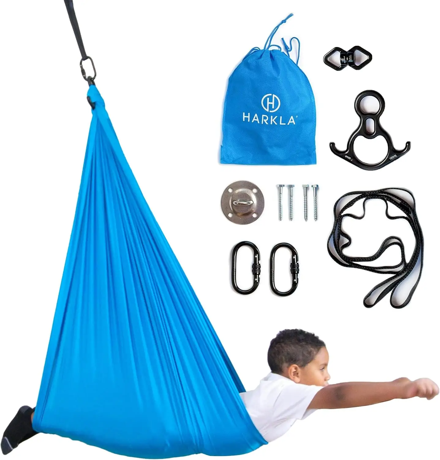 Sensory Swing for Kids & Adults - Holds 300lbs, Indoor Outdoor Sensory Swing for Hug like Calming Effect - Double Layered