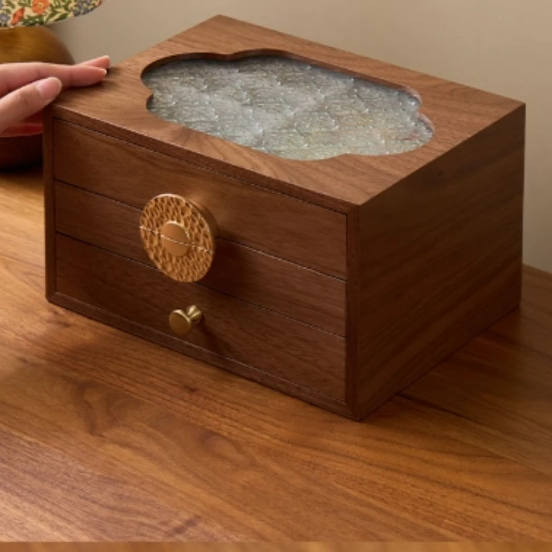 

Wooden Jewelry Box, Necklace and Bracelet Organizer, Valentine's Day Gift Storage Case, Elegant Jewelry and Accessories Holder