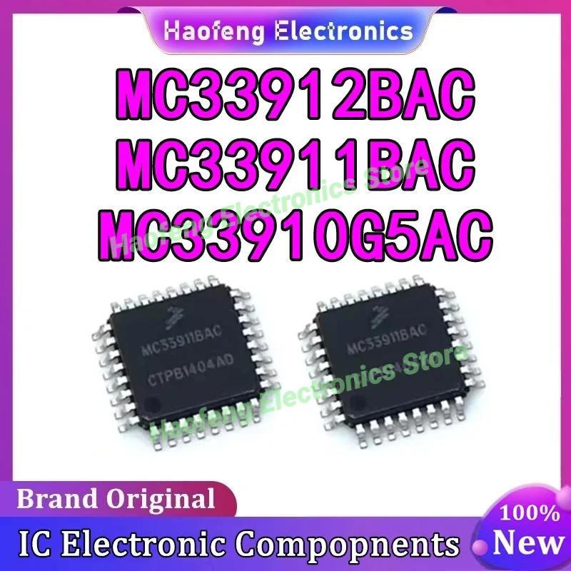 5PCS MC33911BAC MC33912BAC MC33910G5AC QFP ชิป IC ในสต็อก